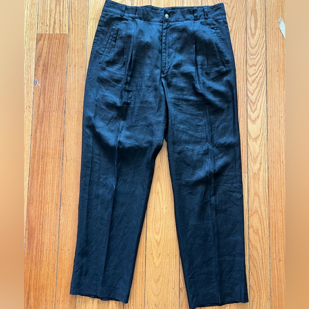 Black linen Axis dress pants size 38 - 36